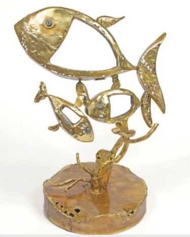 "Poisson de RAPA - 30" başlıklı Heykel Gilbert Liblin tarafından, Orijinal sanat, Metaller