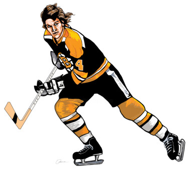 "Bobby Orr NHL Bosto…" başlıklı Dijital Sanat Ouraniart tarafından, Orijinal sanat, Dijital Resim