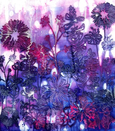 Pintura intitulada "Colorum Fluorescent…" por Lesley Whelan, Obras de arte originais, Acrílico Montado em Outro painel rígido