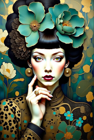 数字艺术 标题为“09-Fantasy  woman p…” 由Teresa Casas, 原创艺术品, AI生成的图像