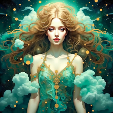 数字艺术 标题为“10-Fantasy  woman p…” 由Teresa Casas, 原创艺术品, AI生成的图像