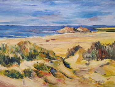 Dunes sur l'Atlantique Peinture intitulée "Dunes sur l'Atlanti…" par Jean-Marie Cluchier, Œuvre d'art originale, Acrylique