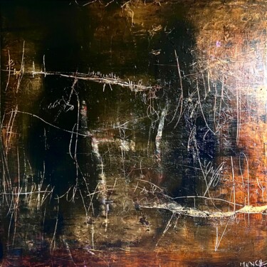 Painting titled "La danse des crocod…" by Virginie Munch, Original Artwork, Acrylic Mounted on Wood Stretcher frame