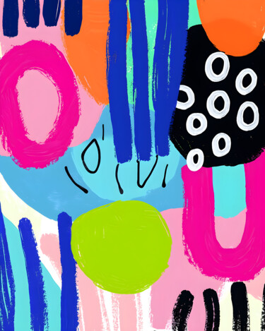 数字艺术 标题为“Color Shout” 由Karolina Yam, 原创艺术品, 数字油画
