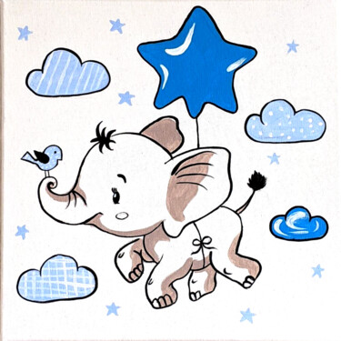 绘画 标题为“Little elephant wit…” 由Tusya Lav, 原创艺术品, 丙烯