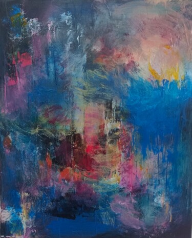 Pittura intitolato "Bleuté" da Alyssa Pasquier, Opera d'arte originale, Acrilico Montato su Telaio per barella in legno