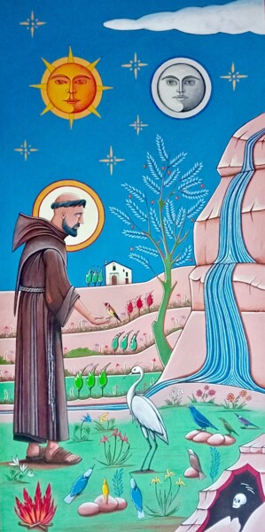绘画 标题为“SAN FRANCESCO IL CA…” 由Vincenzo Squillacioti, 原创艺术品, 彩画