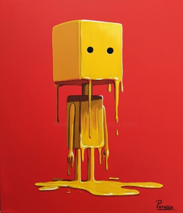 "Drippy sur fond rouge"