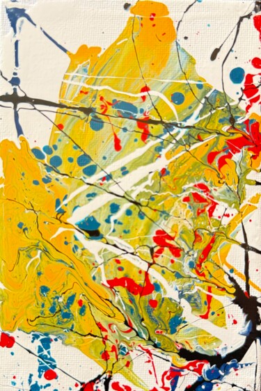 Schilderij getiteld "WTF 12" door Condrache, Origineel Kunstwerk, Glazuur Gemonteerd op Karton