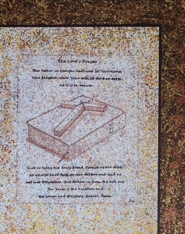 绘画 标题为“The Lord's Prayer” 由So Hyon Kim, 原创艺术品, 丙烯 安装在木质担架架上