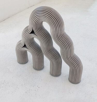 Sculptuur getiteld "FLUXsculpture" door Jan Paul, Origineel Kunstwerk, Metalen