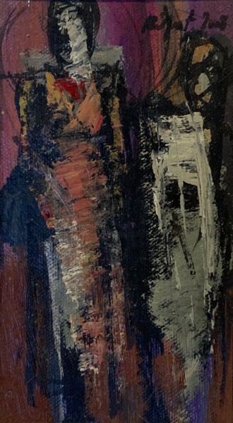 绘画 标题为“Rıfat Koçak 3” 由Ahmet Öcal, 原创艺术品, 丙烯 安装在纸板上