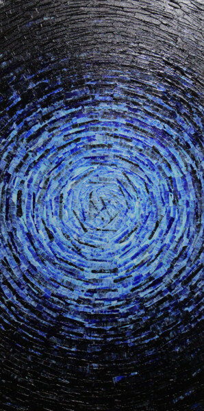Éclat fragmenté bleu 绘画 标题为“Éclat fragmenté bleu” 由Jonathan Pradillon, 原创艺术品, 丙烯 安装在木质担架架上