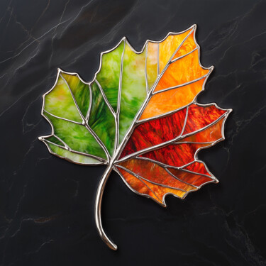 Spectrum Leaf Arts numériques intitulée "Spectrum Leaf" par Alberto Capitani, Œuvre d'art originale, Image générée par l'IA