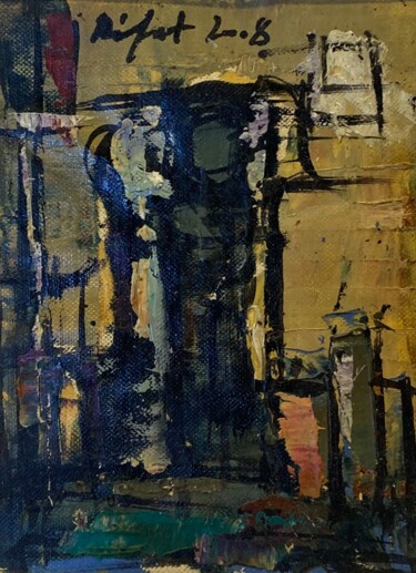 Schilderij getiteld "Rıfat Koçak - soyut…" door Ahmet Öcal, Origineel Kunstwerk, Acryl Gemonteerd op Karton