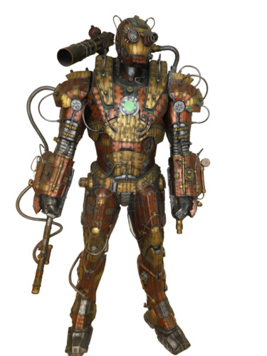 Scultura intitolato "WARPUNK" da James Iron, Opera d'arte originale, Resina