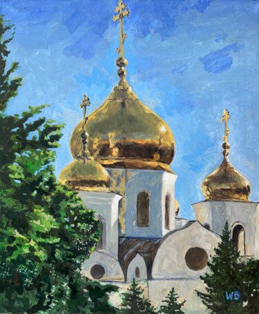 绘画 标题为“Alexander Nevsky Ca…” 由Walerij Baranow, 原创艺术品, 油