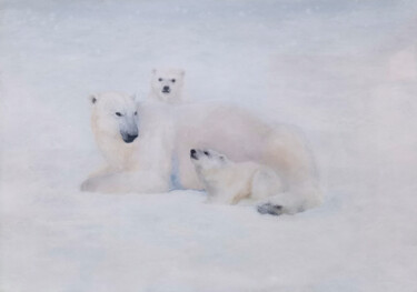 绘画 标题为“Life in the Snow” 由Nataliia Khoruzhenko, 原创艺术品, 丙烯