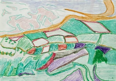「Douce campagne」というタイトルの描画 Marie Leydierによって, オリジナルのアートワーク, パステル