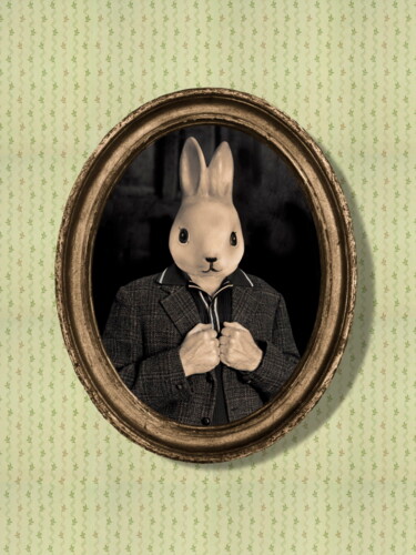 Photographie intitulée "Lapin malin" par Hervé Gergaud, Œuvre d'art originale, Photographie manipulée