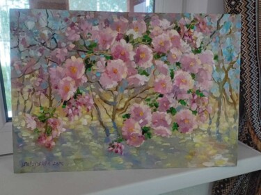 Cherry blossoms Malerei mit dem Titel "Cherry blossoms" von Irina Davidenko, Original-Kunstwerk, Öl