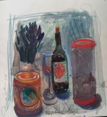 "Wine, lavender, and…" başlıklı Tablo Irina Seller tarafından, Orijinal sanat, Zamklı boya