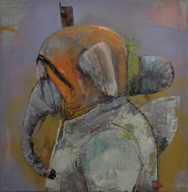 Espèce en voie d'apparition II 绘画 标题为“Espèce en voie d'ap…” 由Valérie Jayat, 原创艺术品, 油 安装在其他刚性面板上