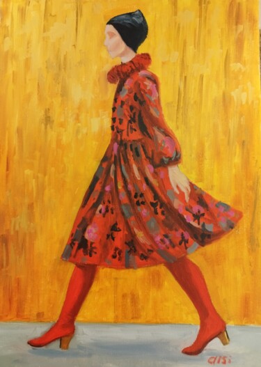 Schilderij getiteld "Vivid Style Fashion…" door Larisa Sidorova (Alsi), Origineel Kunstwerk, Olie