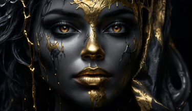 "Goldene Versuchung" başlıklı Dijital Sanat Harald Federer tarafından, Orijinal sanat, AI tarafından oluşturulan görüntü Ahş…