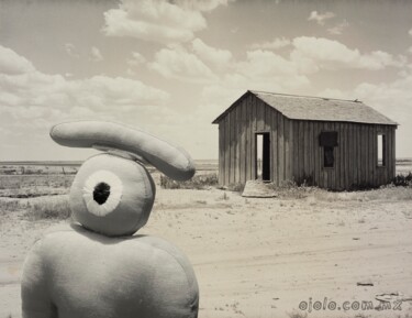Abandoned Dust Bowl Home with ojolo Arts numériques intitulée "Abandoned Dust Bowl…" par Ojolo - Abel García, Œuvre d'art originale, Photo montage