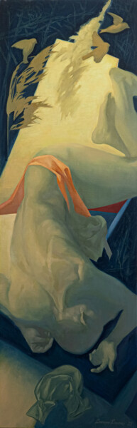 HE, figurative romanticism, nature Schilderij getiteld "HE, figurative roma…" door Dmytro Dotsenko, Origineel Kunstwerk, Olie