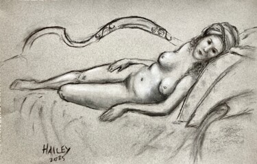Drawing titled "Hailey" by Jane Wong, Original Artwork, Charcoal
