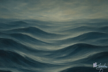 Schilderij getiteld "Sinfonía de Mareas" door Elio Segundo Sanchez, Origineel Kunstwerk, Olie