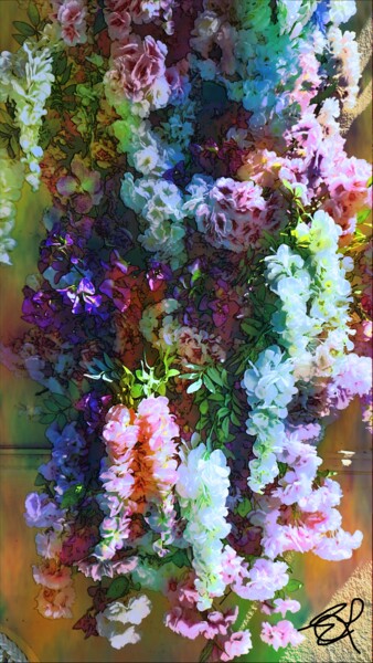 Photographie intitulée "Flowers as a source…" par Emma Laflute, Œuvre d'art originale, Photographie manipulée