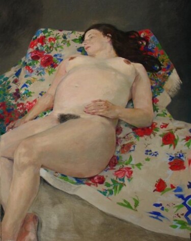 foulard russe Peinture intitulée "foulard russe" par Mathieu Weemaels, Œuvre d'art originale