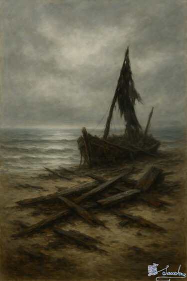 Pittura intitolato "Susurros del Naufra…" da Elio Segundo Sanchez, Opera d'arte originale, Olio