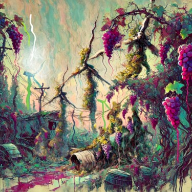 绘画 标题为“Éolien” 由Belfeygor, 原创艺术品, 数字油画