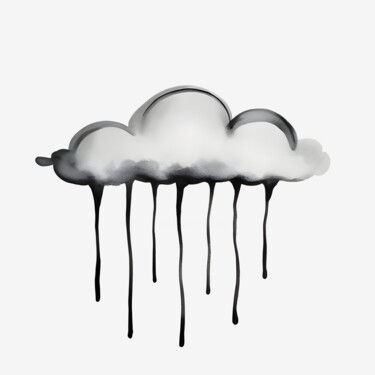 Ink That Rains Printmaking titled "Ink That Rains" by Ivy Blue, Original Artwork, Digital Print