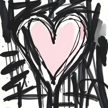 Heartshaped Printmaking titled "Heartshaped" by Ivy Blue, Original Artwork, Digital Print