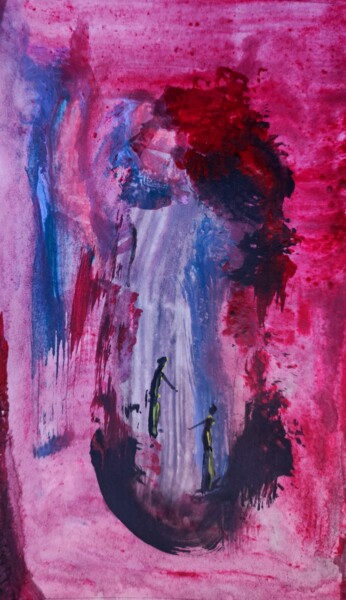 Ζωγραφική με τίτλο "Bored tourists expe…" από Milto Sideris, Αυθεντικά έργα τέχνης, Ακρυλικό