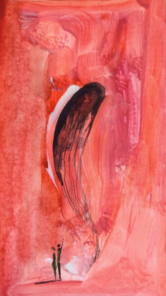 Ζωγραφική με τίτλο "Bored tourists expe…" από Milto Sideris, Αυθεντικά έργα τέχνης, Ακρυλικό