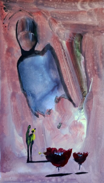 Ζωγραφική με τίτλο "Bored tourists expe…" από Milto Sideris, Αυθεντικά έργα τέχνης, Ακρυλικό