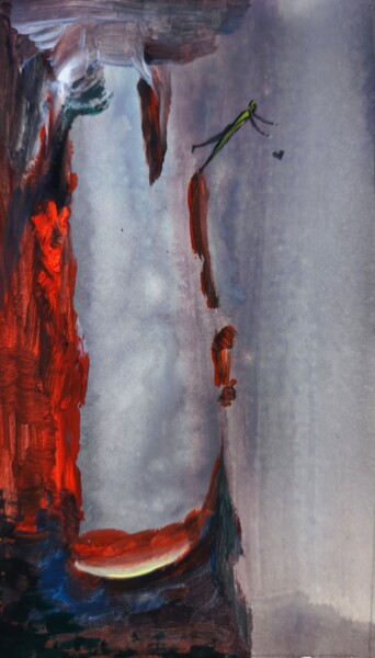 Ζωγραφική με τίτλο "Bored tourists expe…" από Milto Sideris, Αυθεντικά έργα τέχνης, Ακρυλικό