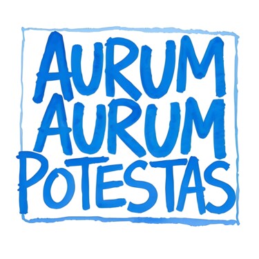 Printmaking titled "Aurum Potestas" by Ivy Blue, Original Artwork, Digital Print