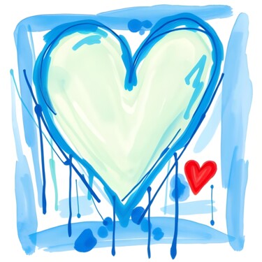 Azure Air and Almost Afternoon Printmaking titled "Azure Air and Almos…" by Ivy Blue, Original Artwork, Digital Print