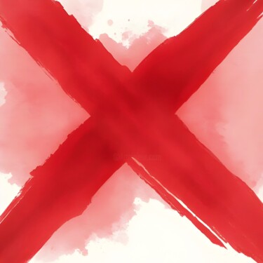 Mark X Printmaking titled "Mark X" by Ivy Blue, Original Artwork, Digital Print