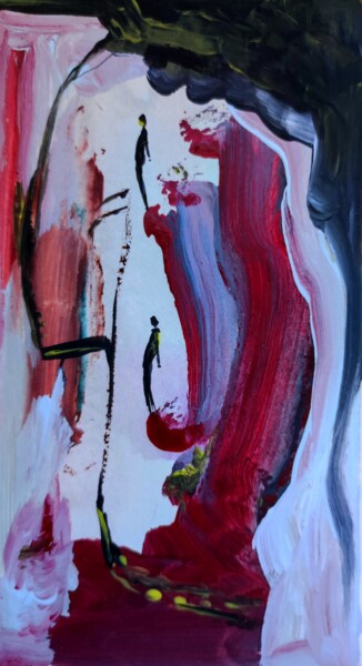 Ζωγραφική με τίτλο "Bored tourists expe…" από Milto Sideris, Αυθεντικά έργα τέχνης, Ακρυλικό