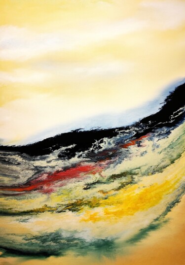 绘画 标题为“Colorful wave” 由Felix Günther, 原创艺术品, 丙烯