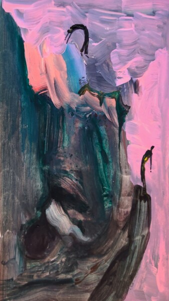 Schilderij getiteld "Bored tourists expe…" door Milto Sideris, Origineel Kunstwerk, Acryl