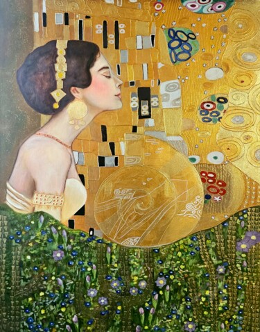 绘画 标题为“Enjoyment” 由Olga Kettsyan, 原创艺术品, 丙烯 安装在木质担架架上